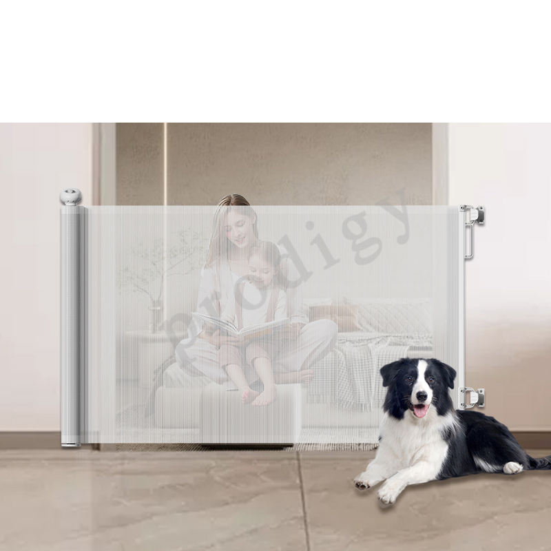 Prodigy SG025 PVC Mesh Retractable Baby Safety Gate for Stairway and