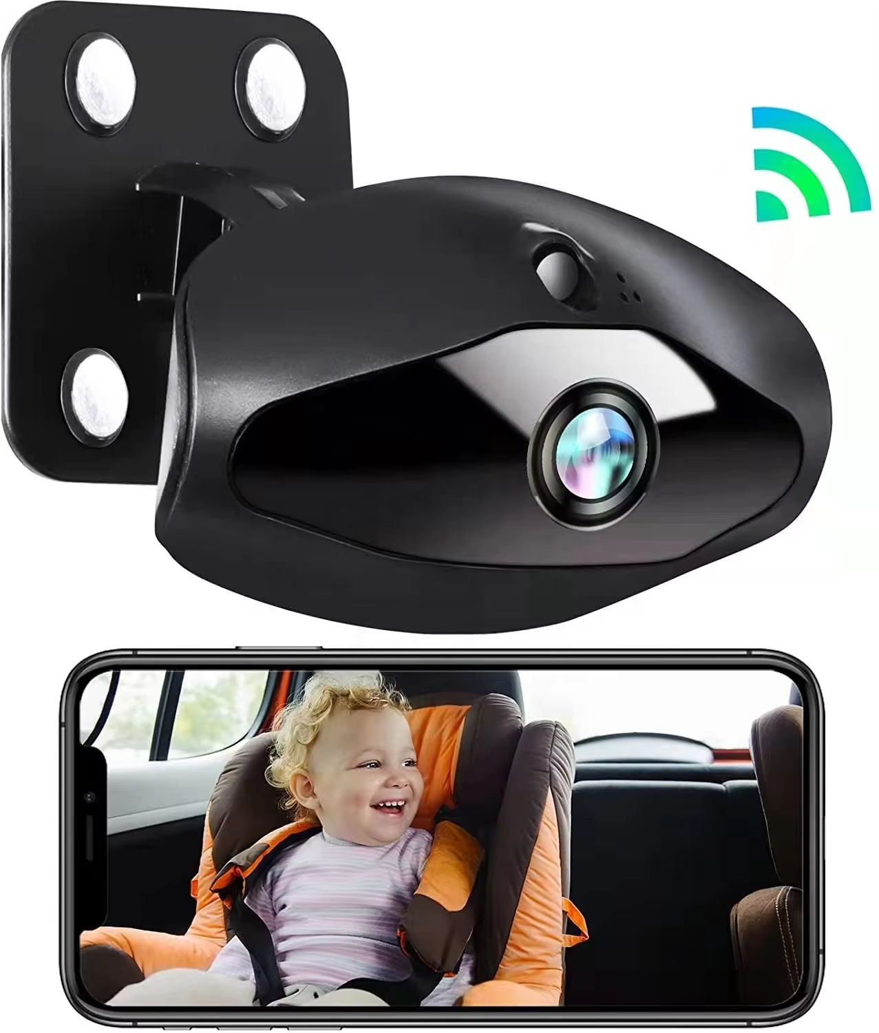 5inch HD 1080P Night Vision Wireless Mirror Baby Car Seat Monitor
