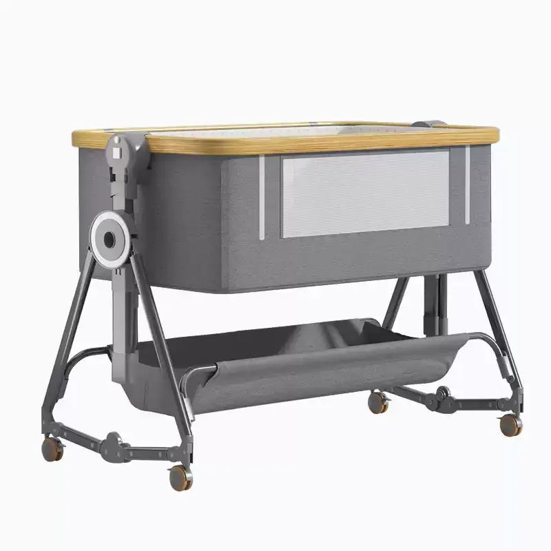 Luxury Crib Baby Bed Foldable Baby Cot Bed Baby Bedside Bassinet with