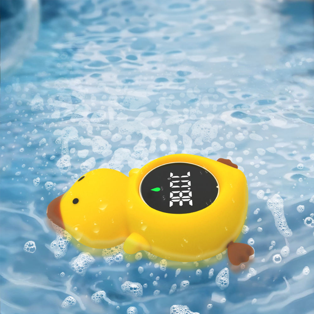 Baby Bath Duck Thermometer Instant RGB Water Temp Alert Make Tub-Time