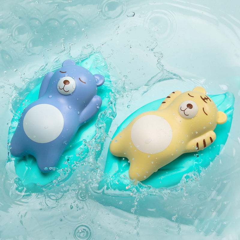 Factory Cute Animal Swimming Bath Tub Toy Kids Chain Water Bear Baby