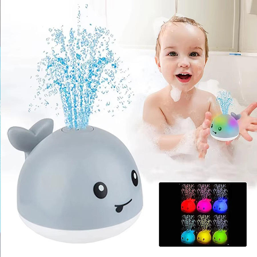 Electric Induction Plastic Whale Bath Toy for Children 0-24 Months
