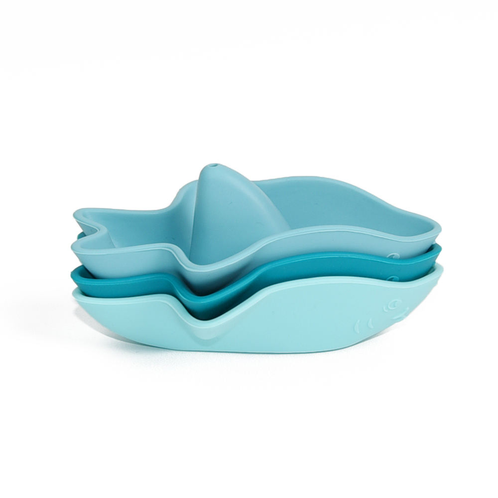 Silicone Baby Bath Toy Shower Funnoy Sale Shark Boat Shapy Bath Toys