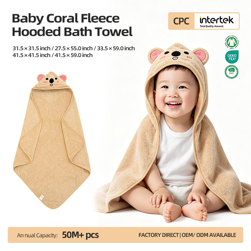 Newborn Receiving Blanket Kids Hooded Bathrobe Children Beach Wear