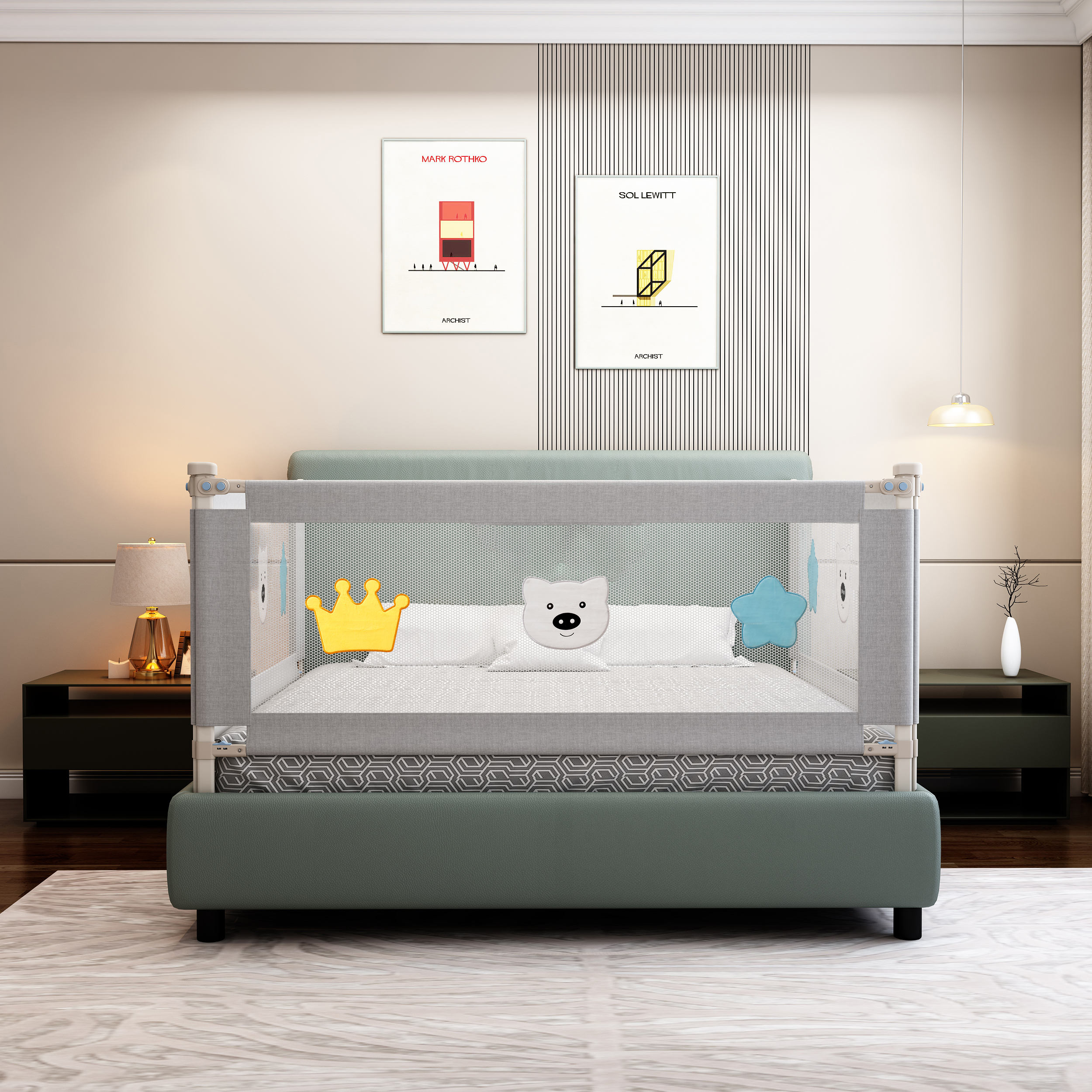CE Certified Bed RailBaby Rails Rail Guards Kids'Cribs Bed Guard for