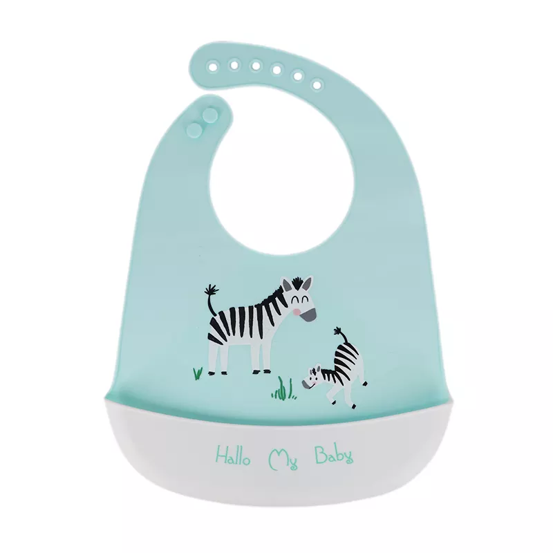 Adjustable Free Organic Kids Feeding Eating Waterproof Silicone Baby Bib