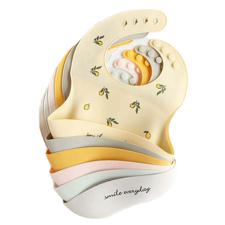 Food Grade Silicone Baby Bib Soft Waterproof Toddler Feeding Adjustable