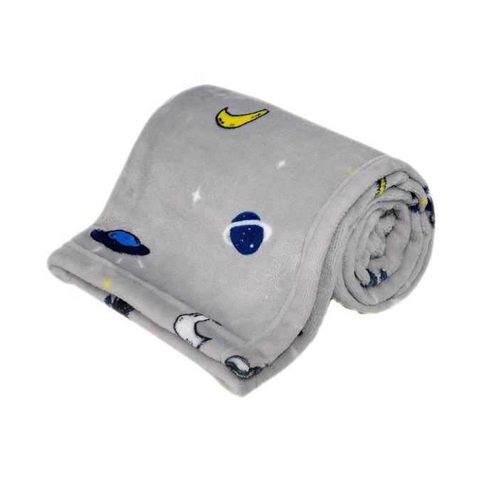 Super Soft Lightweight Knitted Printed Flannel Fleece Blankets for