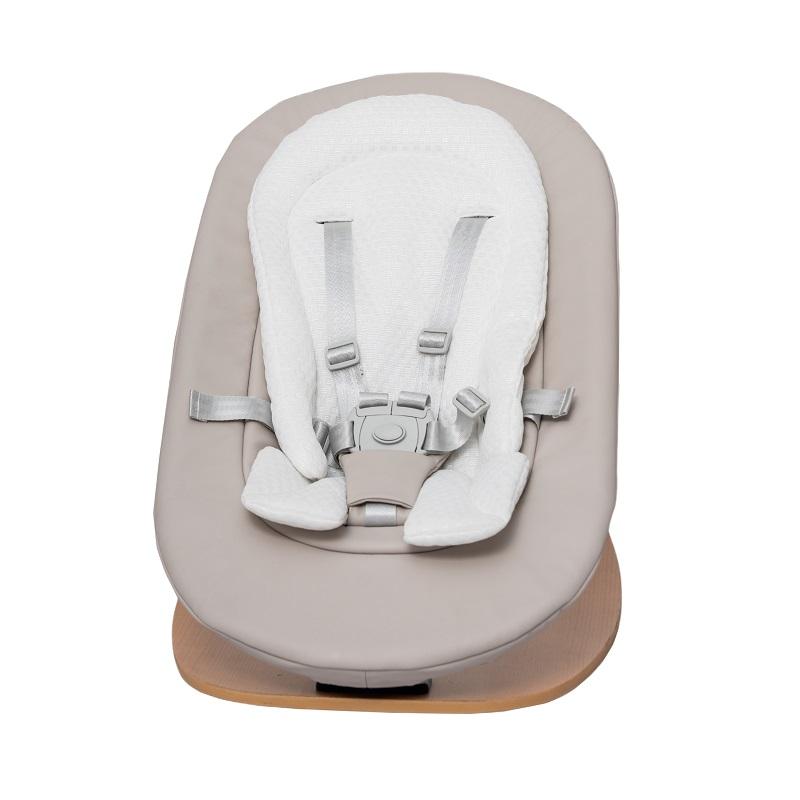 Infant Rocking Chair Baby Bouncer Wheels Safety Five Point Harness