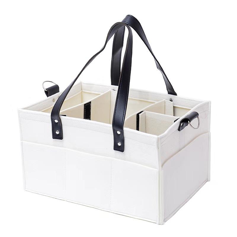 Essential Storage Nappy Organizer Baby Basket Felt Diaper Caddy
