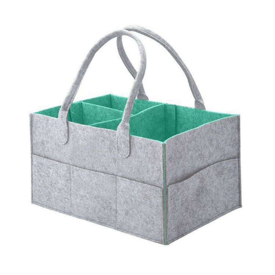 Large Storage Bag Felt Baby Diaper Caddy Mommy Bag Nursery Organizer