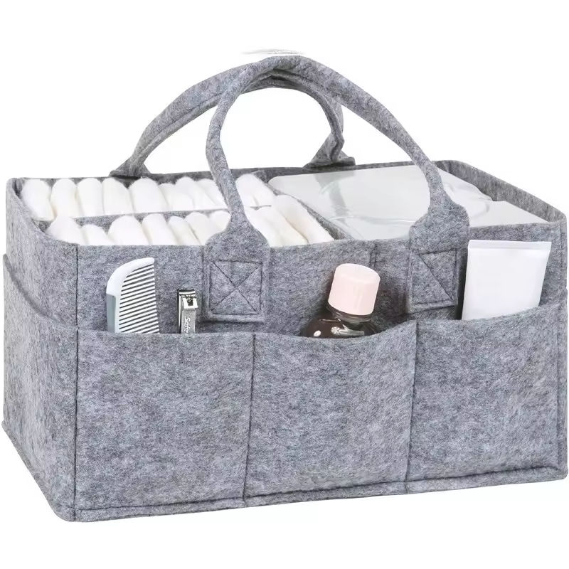 Durable Felt Baby Diaper Caddy Organizer Large Capacity Lightweight
