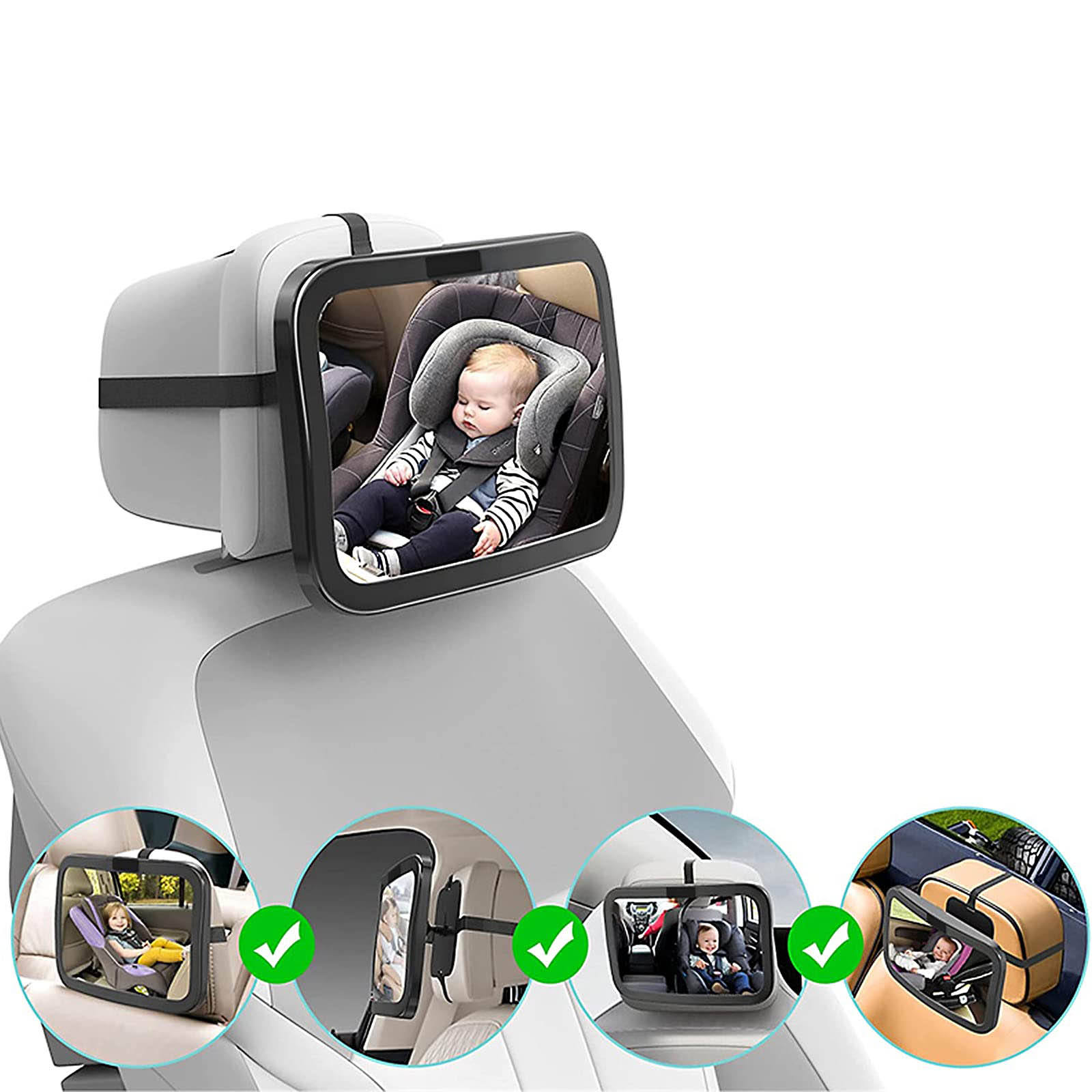 Prodigy Move 360 Degree Wide Angle Adjustable ABS Safety Rearview