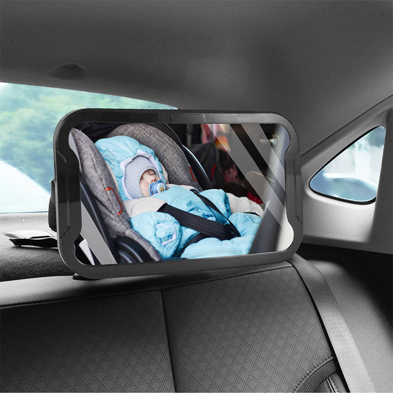 360 Degree Swivel Wide Removable Baby Car Mirror for Back Seat clear