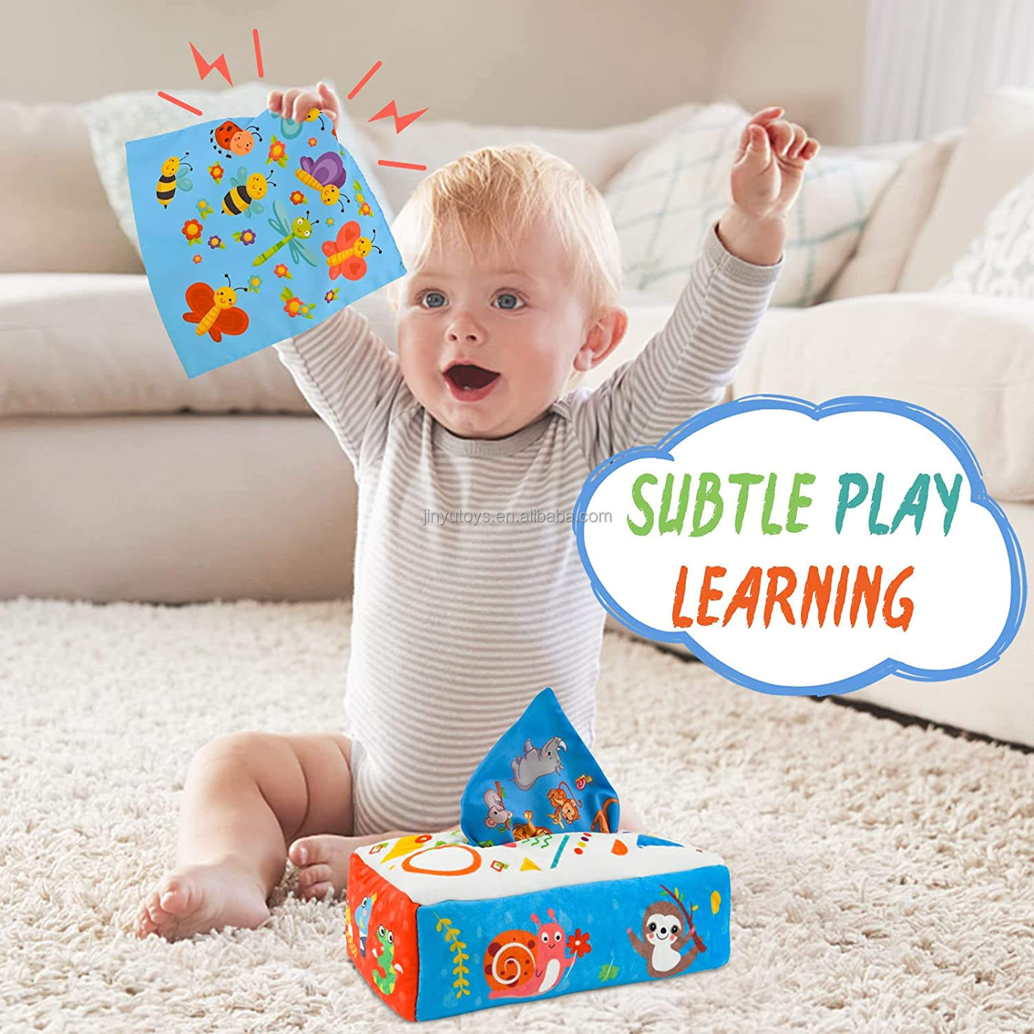Early Educational Sensory Toys Baby Magic Tissue Box Baby Tissue Box