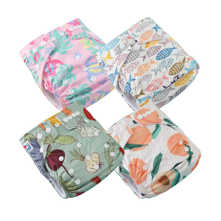 Polyester Adjust Toddler Newborn Modern Boutique Reusable Baby Washable