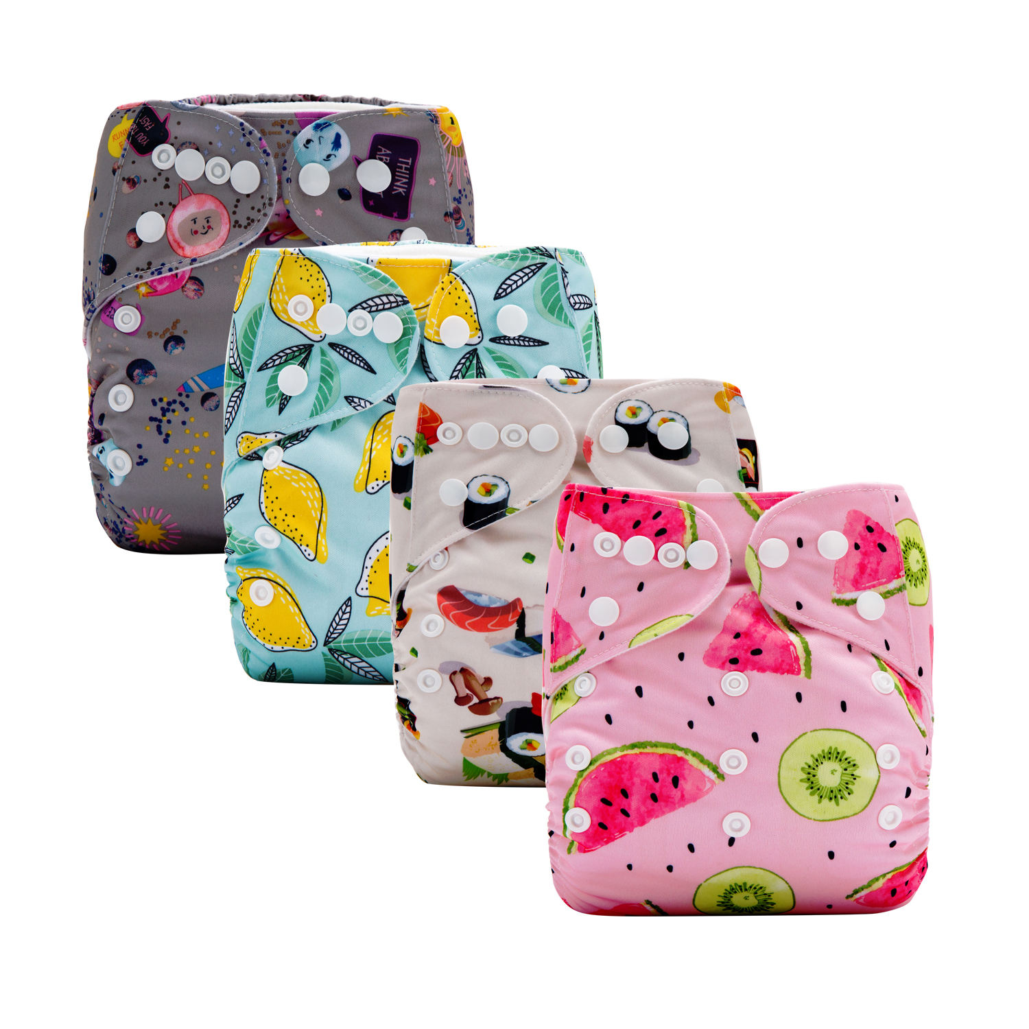 One Size Adjustable Microfiber Cloth Diaper Printed Washable Baby Cloth