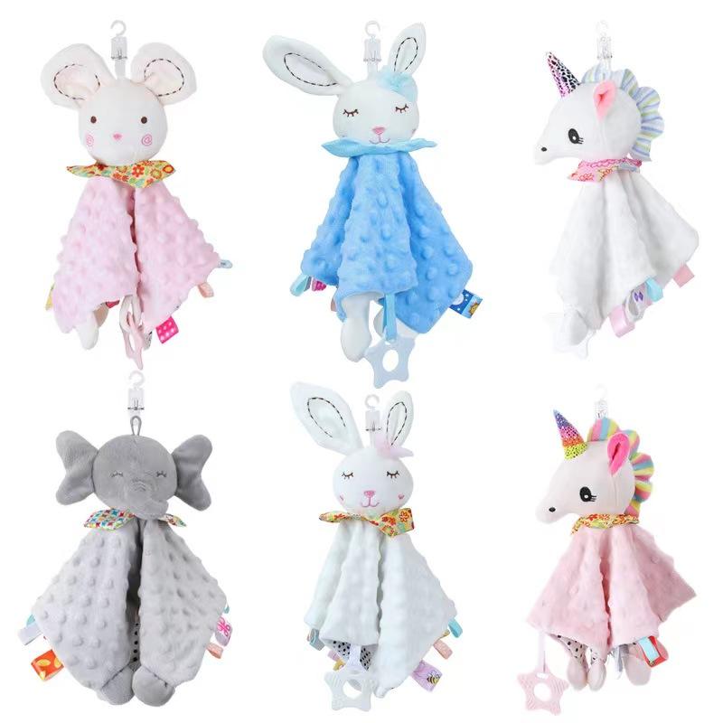 Cute Baby Stuffed Animal Blankets Infant Fluffy Blanket Baby Snuggle
