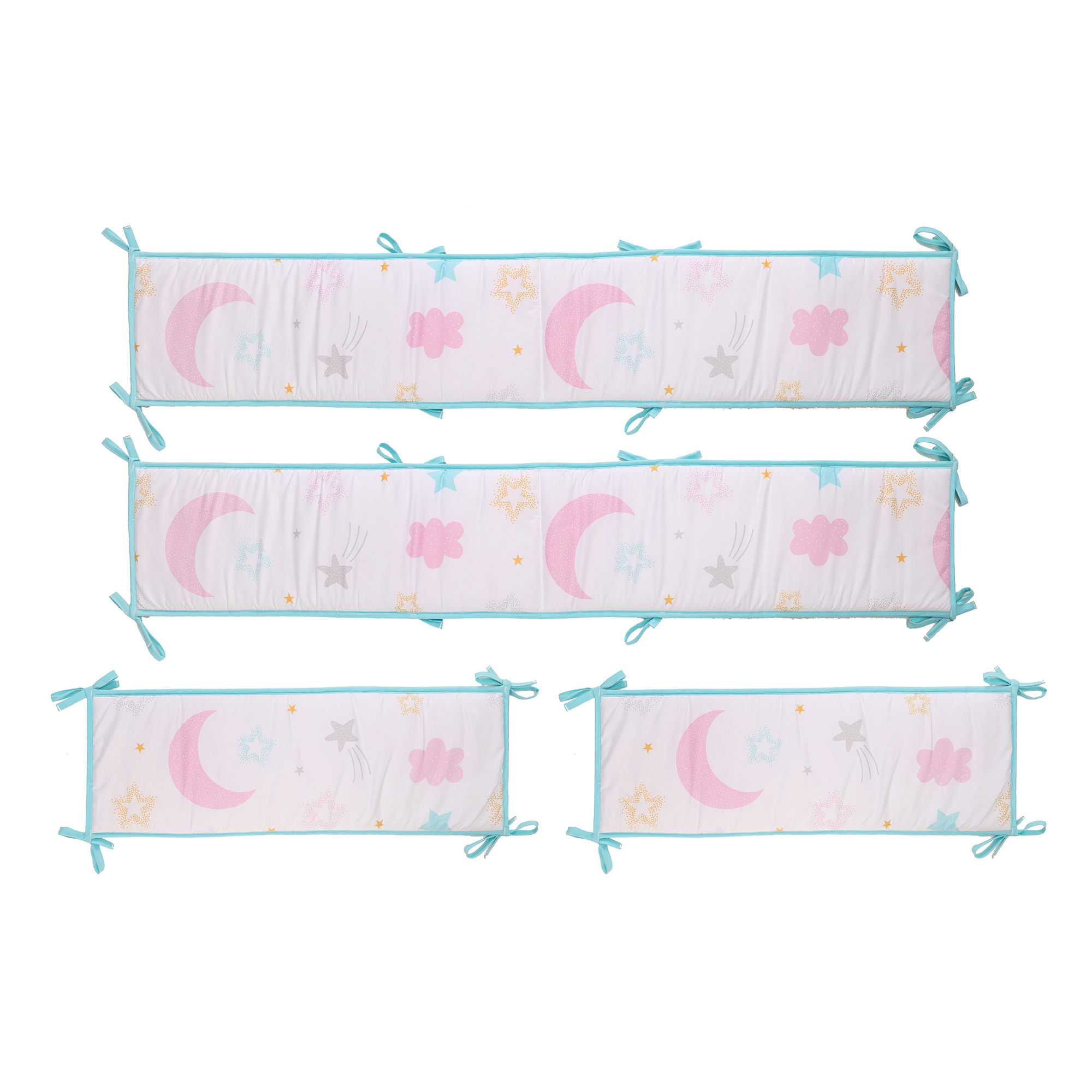 100% Polyester Microfiber Flexible 4pc Design Mesh Crib Liner