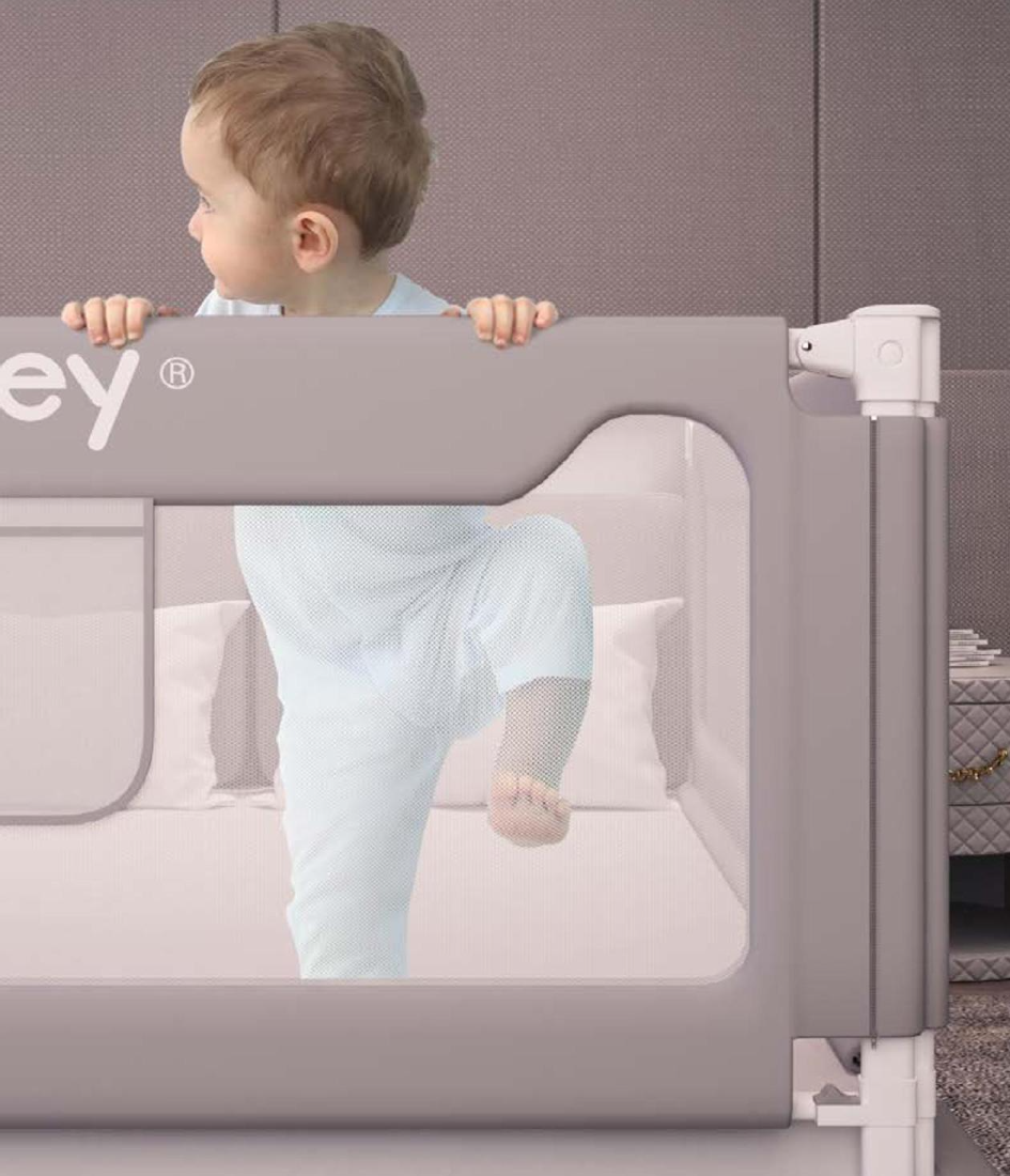 Breathable Baby Bed Barrier Toddler Fence Bumper Assist Fence Crib Rail