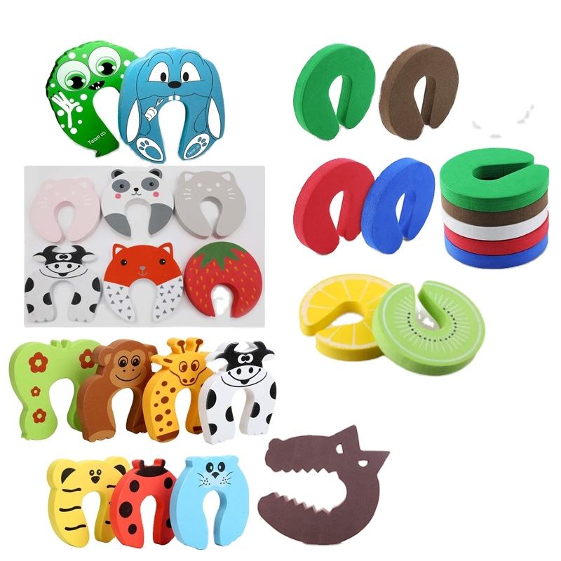 Cute Cartoon Animal EVA Foam Door Stopper Baby Supplies with Finger