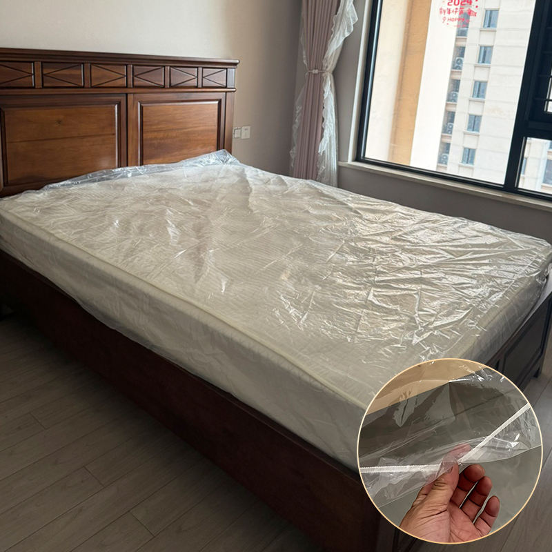 Plastic Fitted Bed Sheet with Elastic Transparent Waterproof Baby