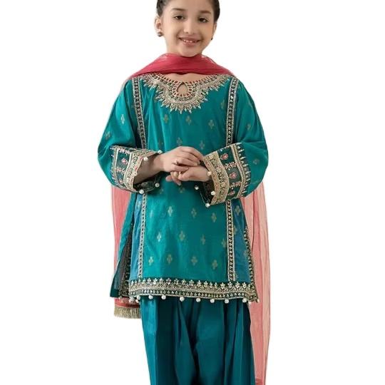 Stylish Handmade Baby Girls Long Salwar Kameez Elegant Traditional
