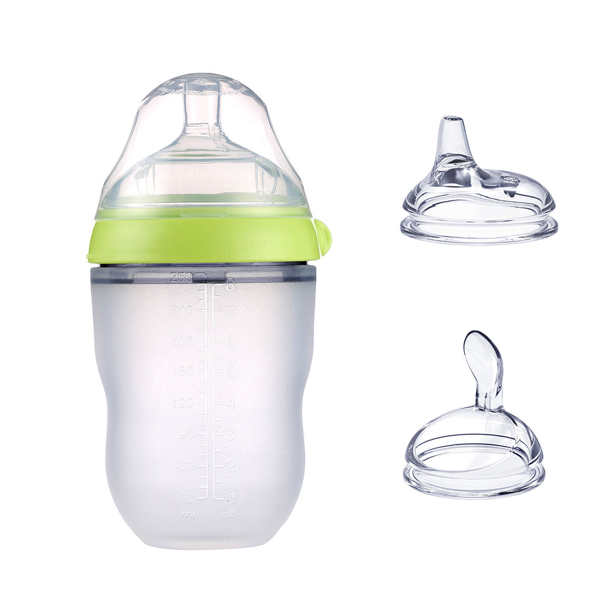 3 in 1 Silicone Anti Colic Baby Milk Bottle Set Wide Neck 7cm Baby