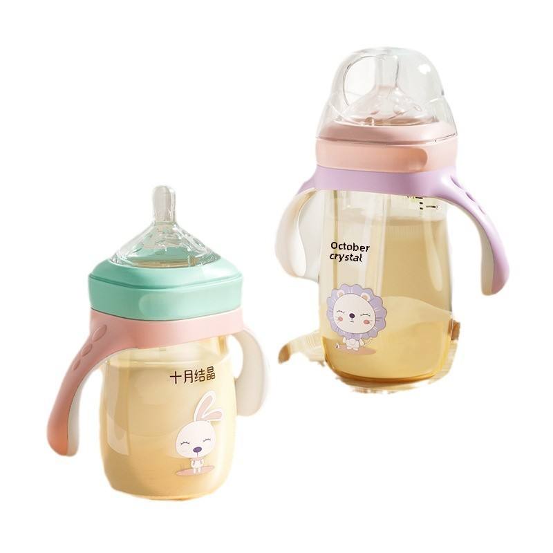 Journey Cartoon Pattern Baby Bottle Ppsu Newborn Wide Neck Anti-Colic