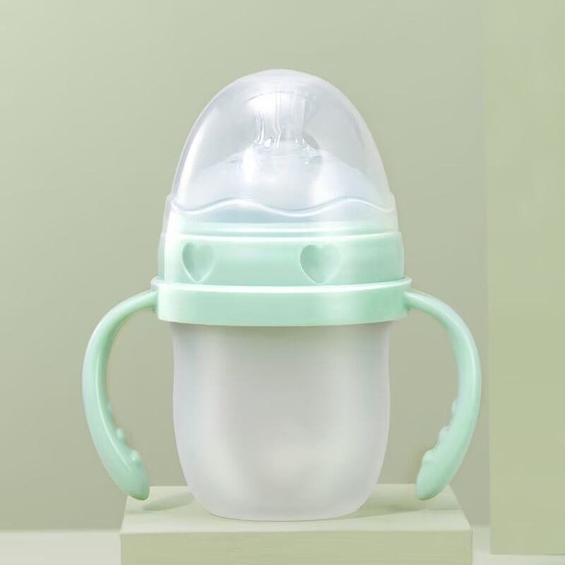 Soft Natural Feel Silicone Baby Bottle Anti Colic Newborn Feeding
