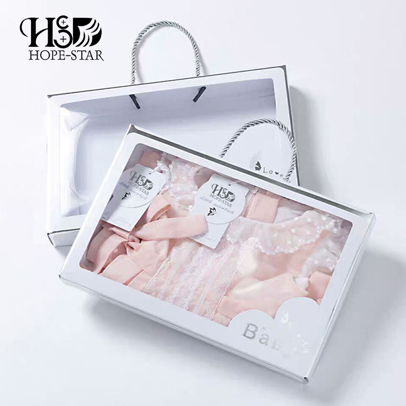 Baby Gift Box Set Newborn Gift Packaging Luxury White Blue Baby Gift