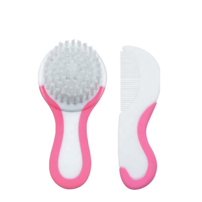 Bean Baby Gentle Comb and Brush Set Soft PP Bristles Easy Grip Design