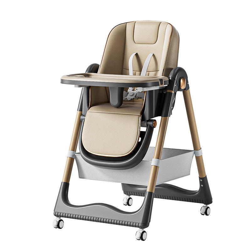 Multifunction Kids Leather Booster Seat Dining Table Eating Chair 3 in