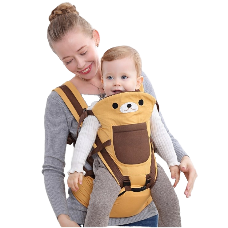 Infant Carrier Foldable Cotton Plastic Frame Ergonomic Design Hip Seat