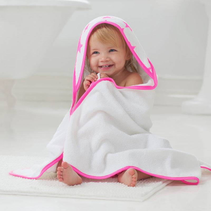 Cotton Cartoon Printed Baby Child Hooded Bath Towels Quick-Dry