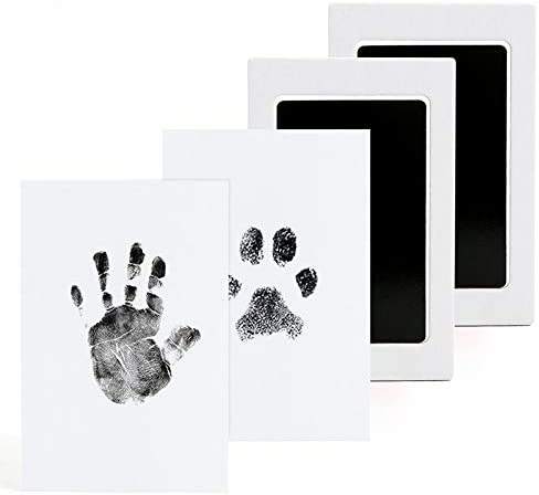 Inkless Baby Hand and Foot Print Kit with Storage, Newborn Memory Frame