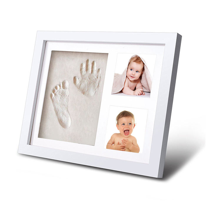 New Upgrade Baby Photo Frame with Baby Hand Print Kit Clay Baby Foot