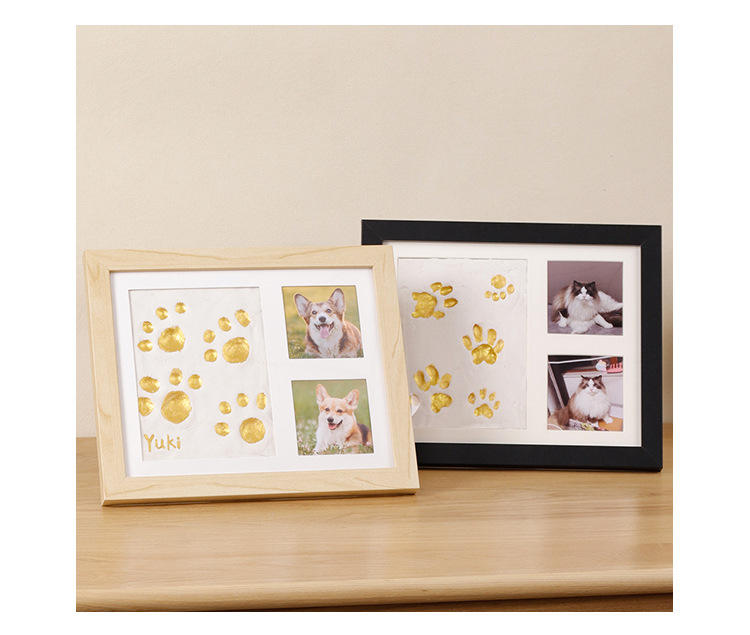 New Design Baby Footprint&Handprint Kit Wooden Photo Frames Baby