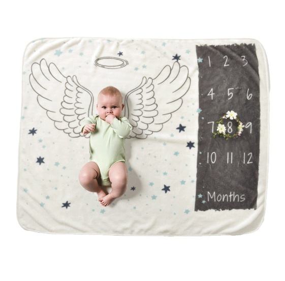 Hand Made Cute Modern Baby Kids Throw Blanket Swaddle Monthly