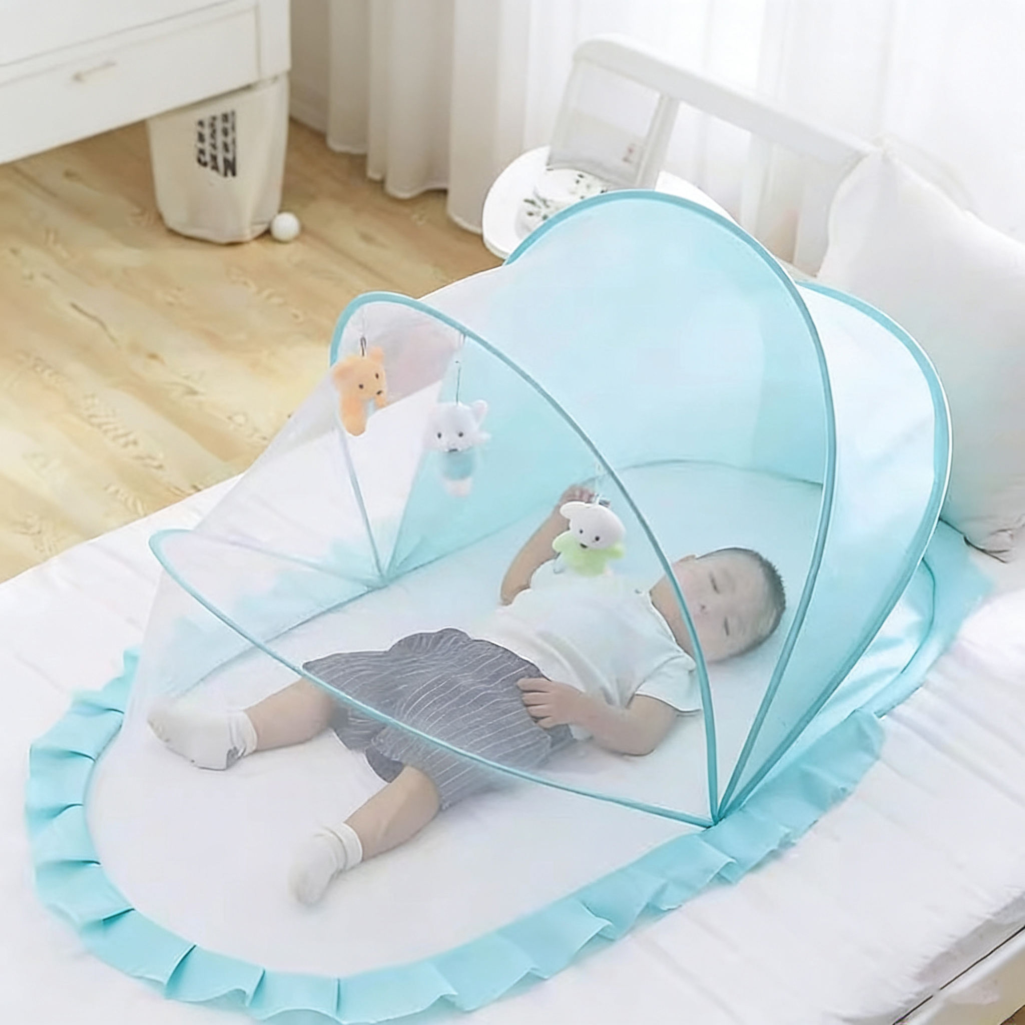 Comfortable Baby Mosquito Net Crib Tent Foldable Cute Breathable
