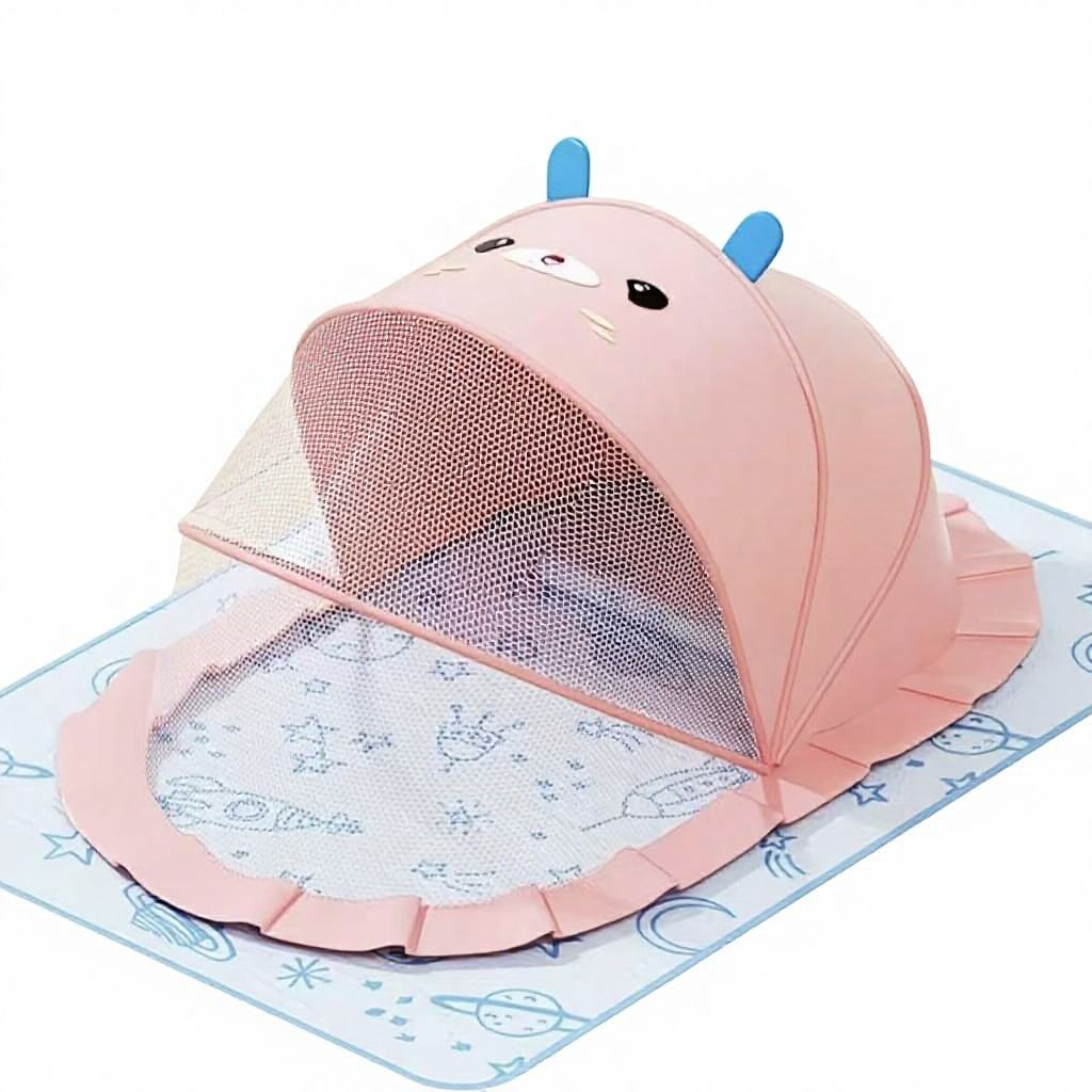 Baby Crib Mosquito Net Foldable Bottomless Yurt Sunshade Summer for