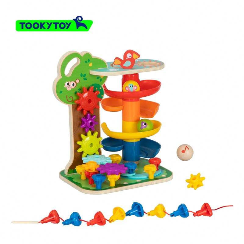 Puzzle Early Education Montessori Color Cognition 4-Layer Rolling Ball