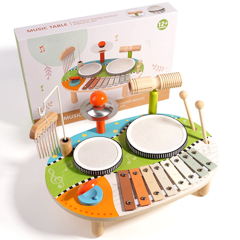 Montessori Sensory Percussion Early Learning Wind Chimes Drums Children