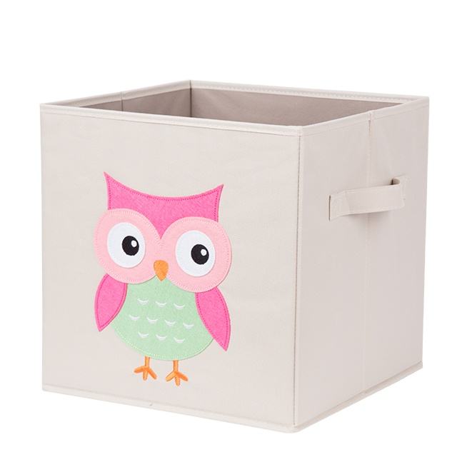 Foldable Kids Embroidery Storage Box Toy Organizer Drawer with Handle