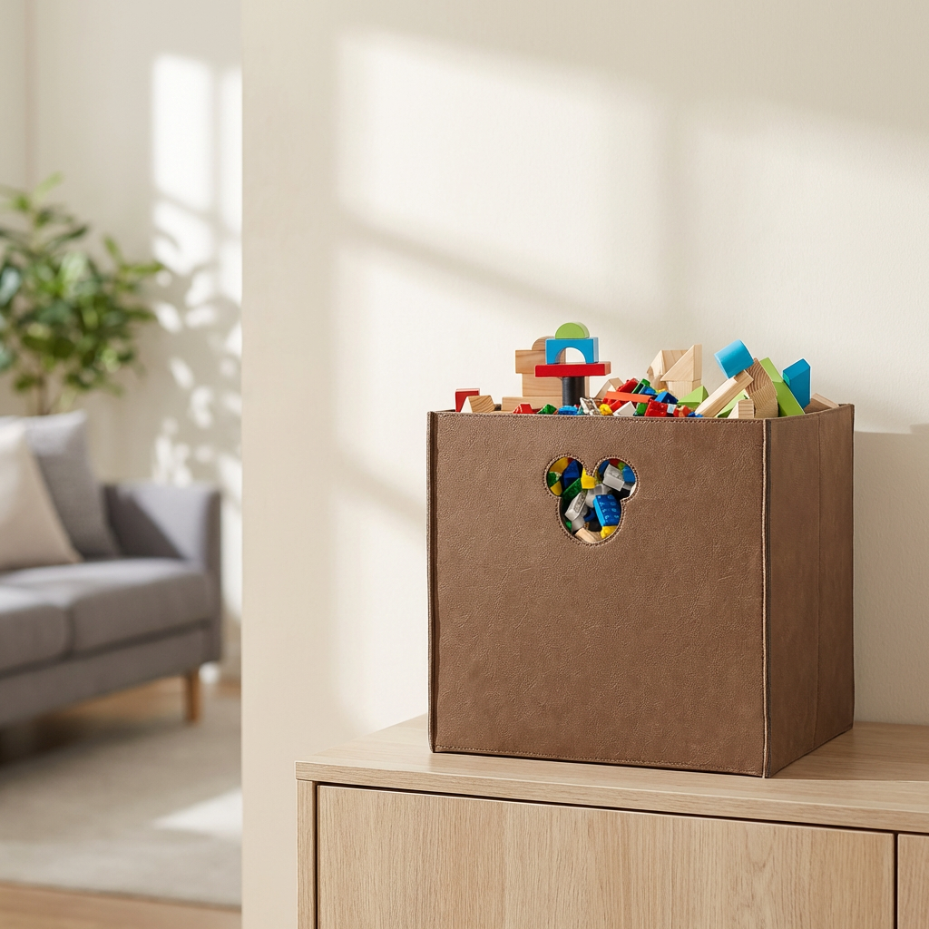 Foldable Rectangle Felt Toy Storage Box Large Capacity Nursery