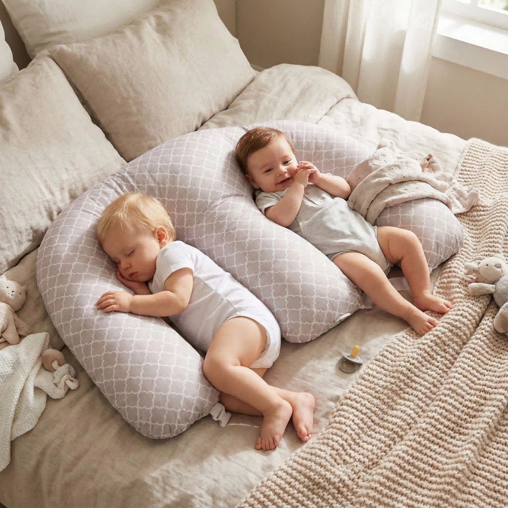 Baby Twin Nursing Breast Feeding Pregnant Color E-Shape Body Pillow for