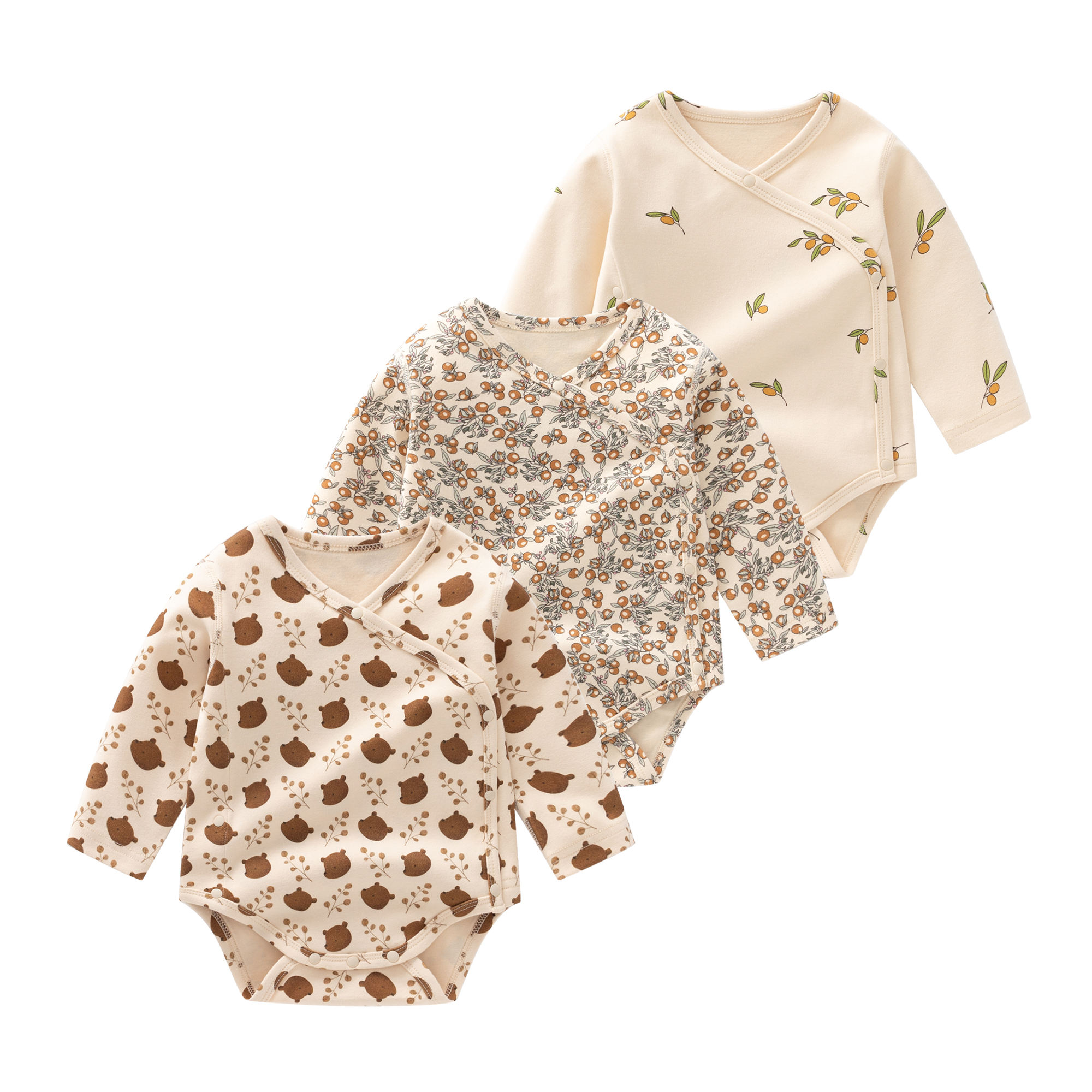 100% Organic Cotton Snap Button Baby Bodysuit Sustainable Infant Onesie