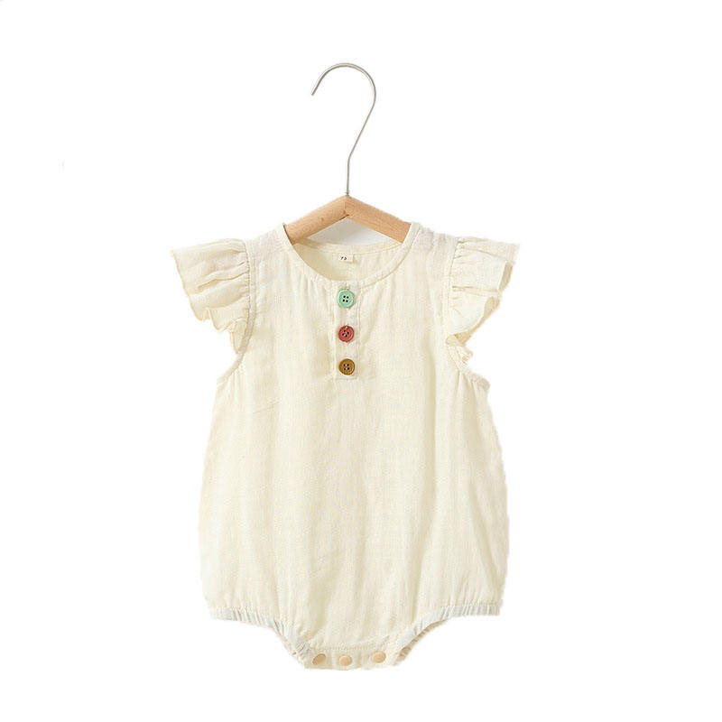Summer newborn baby Romper Thin Infant Small Flying short Sleeve