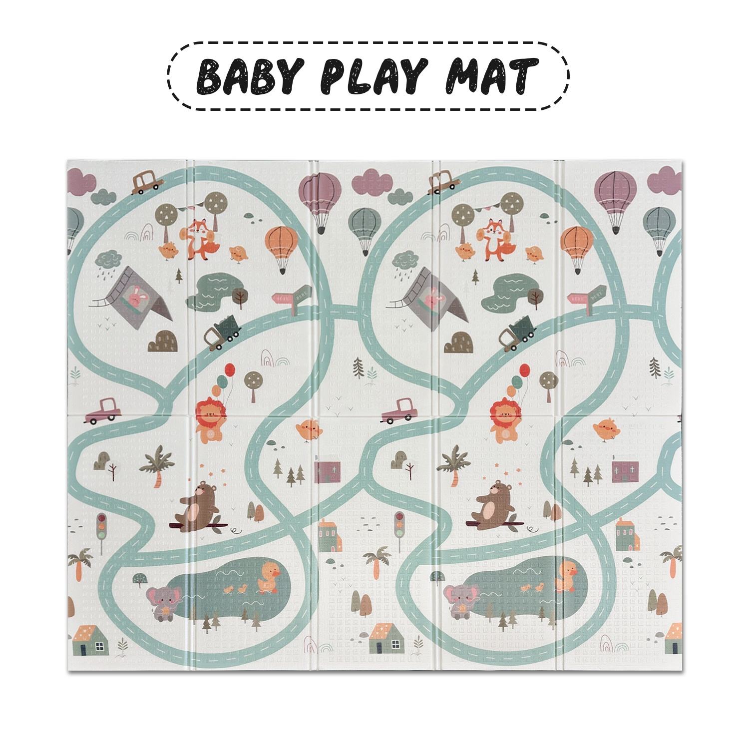 Non-Toxic Foldable Baby Play Mat XPE Foam Waterproof Crawling Mat for