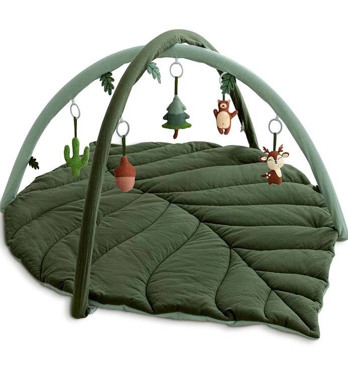 Baby Play Gym & Activity Mat, Leaf Shaped Baby Play Mat , Tummy Time